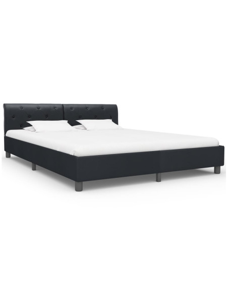 Giroletto Nero in Similpelle 160x200 cm