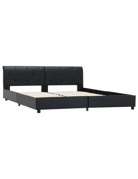 Giroletto Nero in Similpelle 160x200 cm