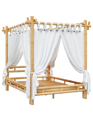 Letto a Baldacchino 140x200 cm in Bambù