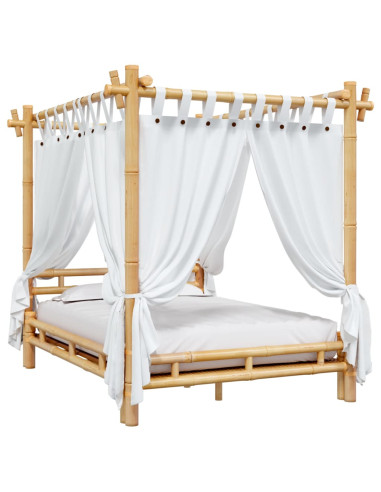 Letto a Baldacchino 140x200 cm in Bambù