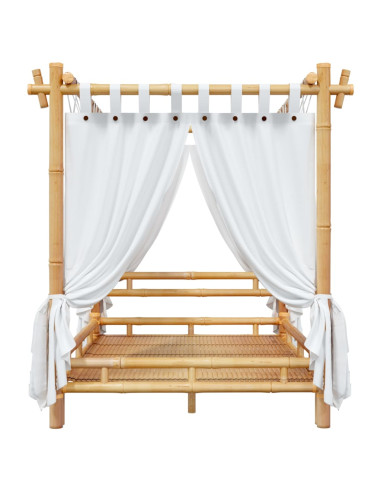Letto a Baldacchino 140x200 cm in Bambù