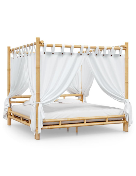 Letto a Baldacchino 200x200 cm in Bambù