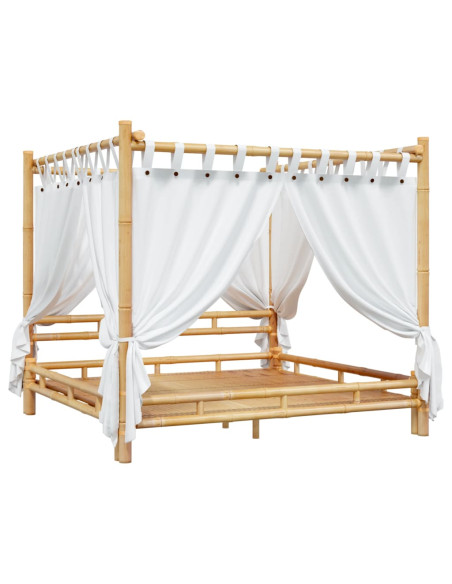 Letto a Baldacchino 200x200 cm in Bambù