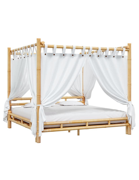 Letto a Baldacchino 200x200 cm in Bambù