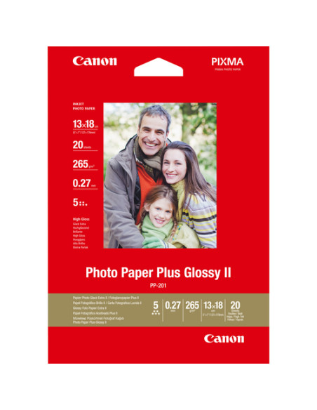 Canon Carta fotografia lucida PP-201 II Plus 5x7" - 20 fogli