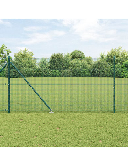 Recinzione in Filo Saldato  con 13 Picchetti Verde 1,2x50 m Acciaio