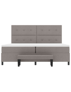 Letto a molle con materasso Talpa 200 x 200 cm Tessuto 2