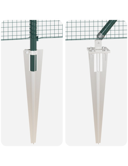 Recinzione in filo saldato  con 13 picchetti Verde 1x50 m Acciaio