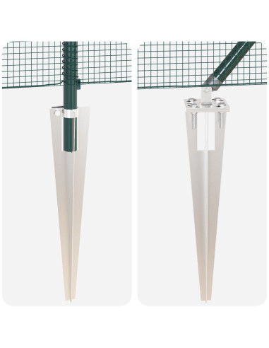 Palo della recinzione Verde 50 x 1,2 m (rete 12 x 12 mm)