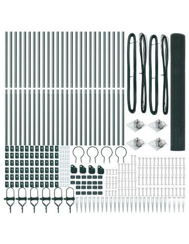 Palo della recinzione Verde 50 x 1,2 m (rete 19 x 19 mm)