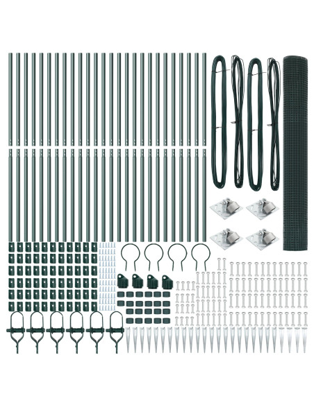 Palo della recinzione Verde 50 x 1,2 m (rete 19 x 19 mm)