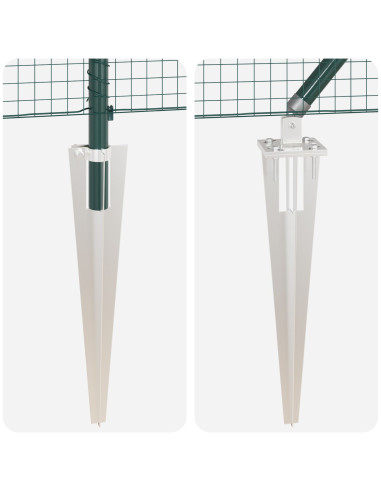 Palo della recinzione Verde 50 x 1,4 m (rete 25 x 25 mm)