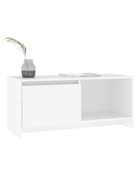Mobile Porta TV Bianco 90x35x40 cm in Legno Multistrato