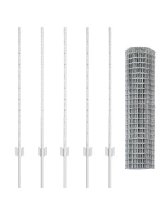 Recinzione con Posto Argento 1 x 10 m Acciaio 2