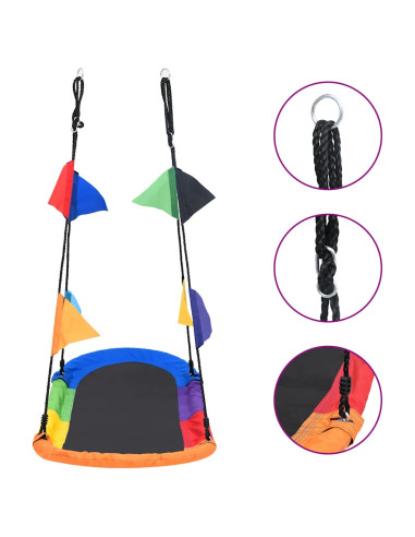 Altalena a Nido con Bandierine 165x70 cm