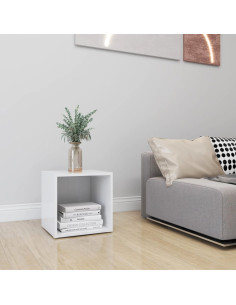 Mobile Porta TV Bianco 37x35x37 cm in Legno Multistrato