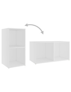 Mobili TV 4 pz Bianchi 72x35x36,5 cm in Truciolato