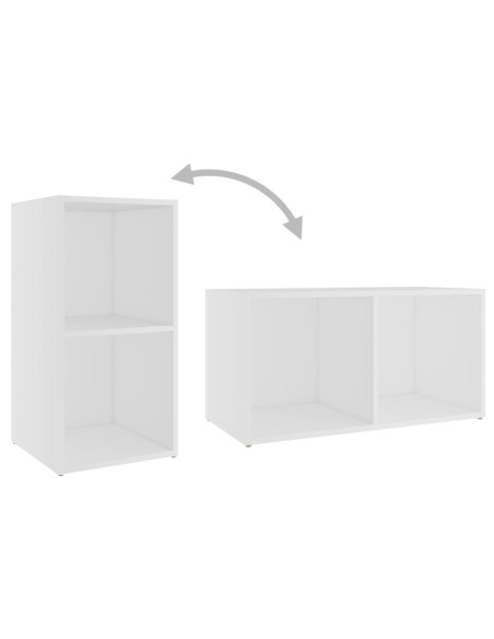 Mobili TV 4 pz Bianchi 72x35x36,5 cm in Truciolato