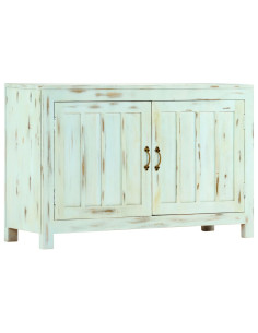 Credenza Azzurra 110x35x70 cm in Legno Massello di Mango