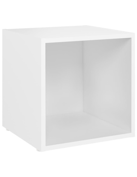 Mobile Porta TV Bianco 37x35x37 cm in Legno Multistrato