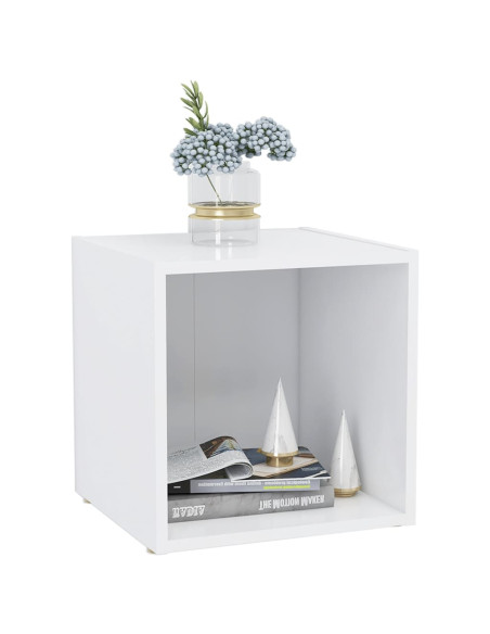 Mobile Porta TV Bianco 37x35x37 cm in Legno Multistrato