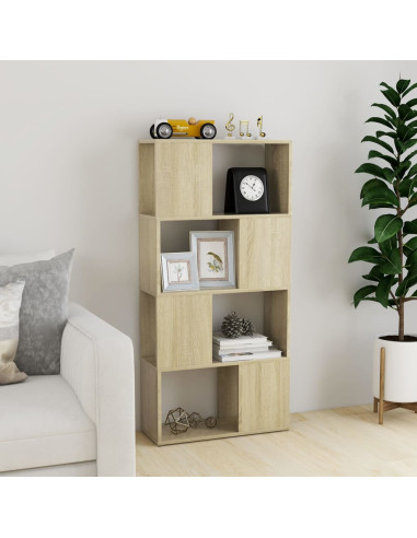 Libreria/Divisorio Rovere Sonoma 60x24x124,5 cm in Truciolato