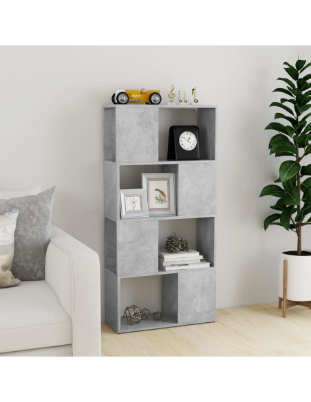 Libreria/Divisorio Grigio Cemento 60x24x124,5 cm