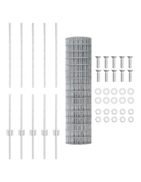 Set Recinzione Euro  Set di 2 Acciaio zincato Standard Robusto