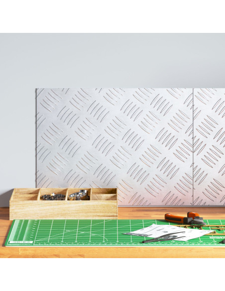 Gradini per Scale 2 pcs Argento 40 x 30 cm Alluminio