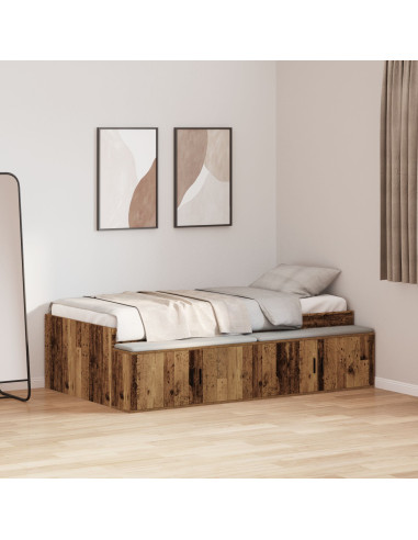 Struttura del letto Legno vecchio 80 x 200 cm Legno multistrato