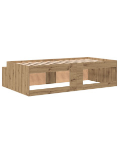 Struttura del letto con cassetto Rovere artigianale 80 x 200 cm