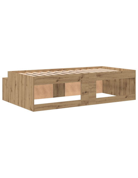 Letto Contenitore Quercia Artigianale 80x200 cm