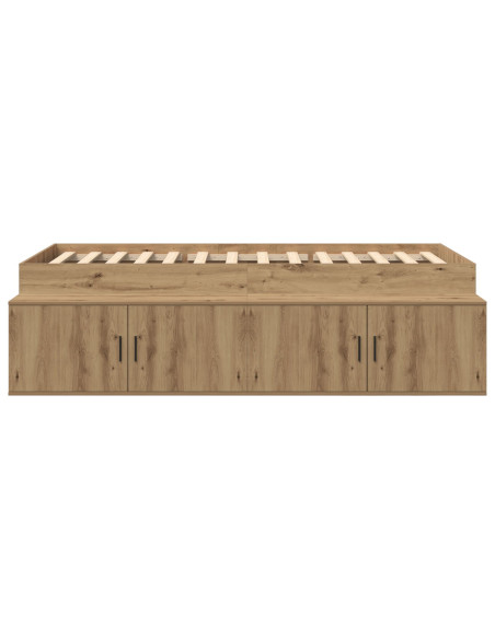 Letto Contenitore Quercia Artigianale 80x200 cm