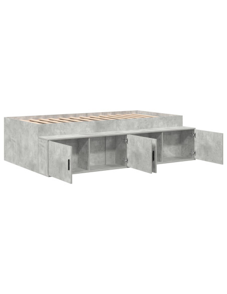 Struttura Letto  Grigio Cemento 90x190 cm