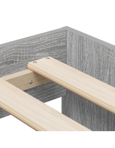 Struttura del letto Grigio Sonoma 90 x 190 cm Legno multistrato