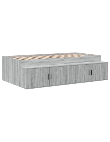Struttura del letto Grigio Sonoma 90 x 190 cm Legno multistrato
