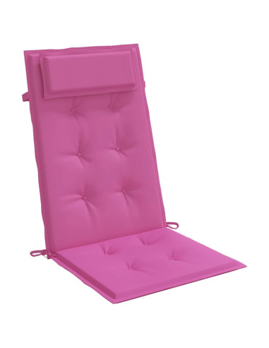 Cuscini per Sedia con Schienale Alto 6pz Rosa in Tessuto Oxford