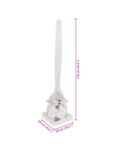 Scultura Argento 26 x 26 x 110 cm Alluminio