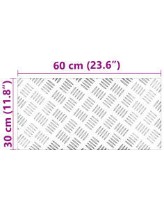 Gradini per Scale 2 pcs Argento 60 x 30 cm Alluminio 2
