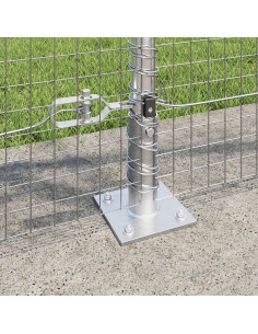 Palo della recinzione Argento 25 x 0,8 m (rete 25 x 25 mm)