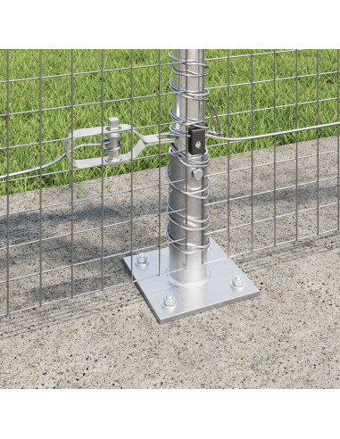 Palo della recinzione Argento 25 x 0,8 m (rete 25 x 25 mm)