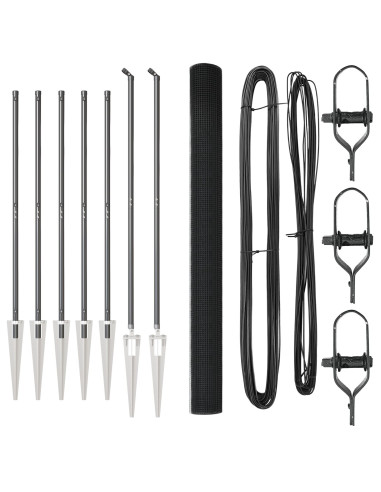 Palo della recinzione Grigio 10 x 1,6 m (maglia 12 x 12 mm)