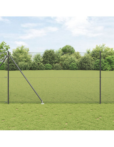 Palo della recinzione Grigio 10 x 1,6 m (maglia 12 x 12 mm)