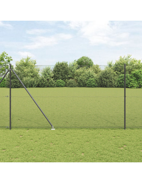 Palo della recinzione Grigio 10 x 1,6 m (maglia 12 x 12 mm)