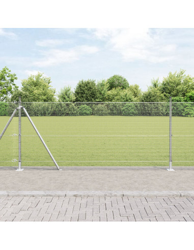 Palo della recinzione Argento 25 x 0,8 m (rete 16 x 16 mm)