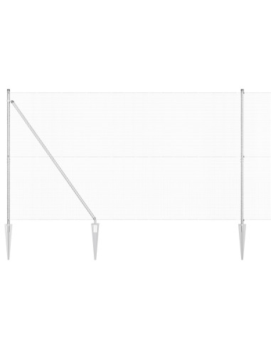 Palo della recinzione Argento 10 x 1,5 m (rete 16 x 16 mm)