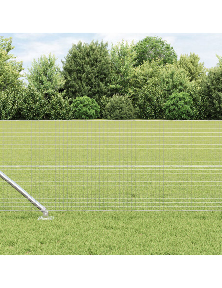 Set di Pali per Recinzione Set di 2 Acciaio zincato 10 x 0.5 m