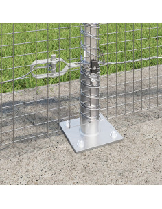 Palo della recinzione Argento 10 x 0,8 m (maglia 19 x 19 mm)