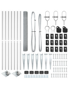 Palo della recinzione Argento 10 x 1,4 m (maglia 19 x 19 mm)