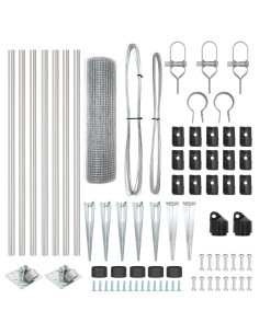 Palo della recinzione Argento 10 x 0,4 m (rete 19 x 19 mm) 2